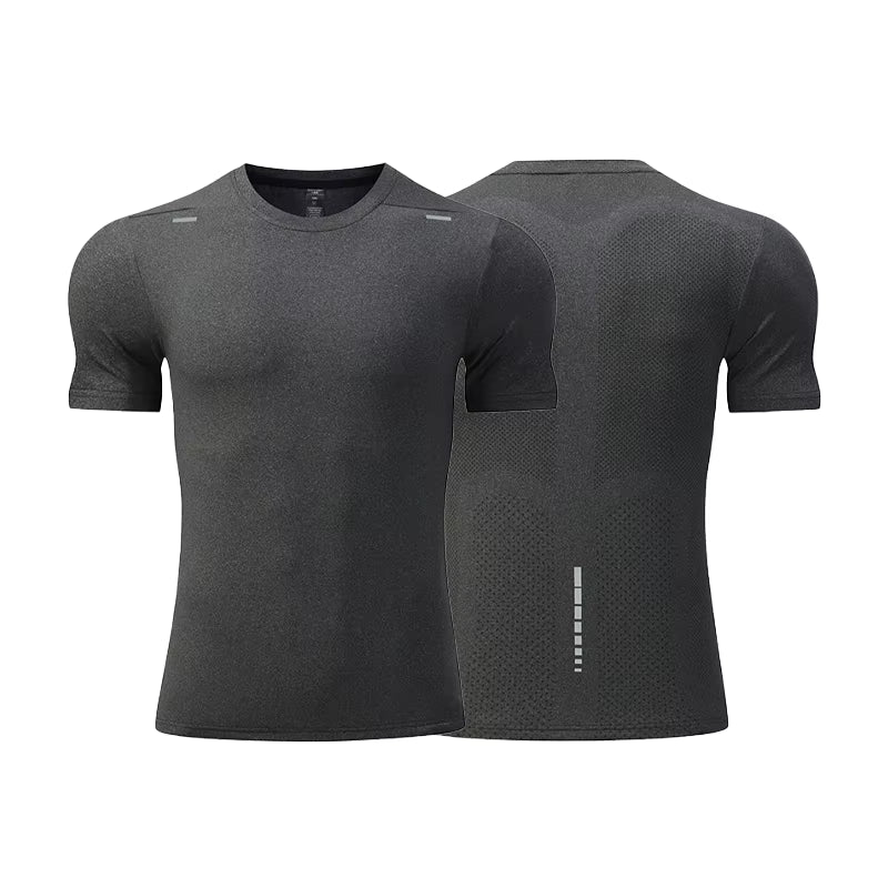 Men’s Quick-Drying Gym Shirt & Joggers Set Compression Fit Customizable Sublimation Wear - Stonehenge Texture