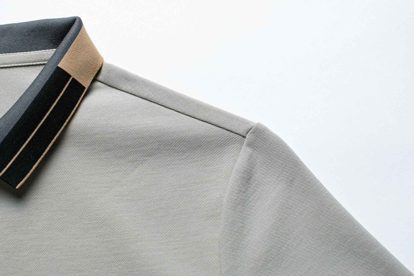 Stonehenge Textures Breathable Cotton Polo Shirt – Luxury Reverse Collar Summer Top