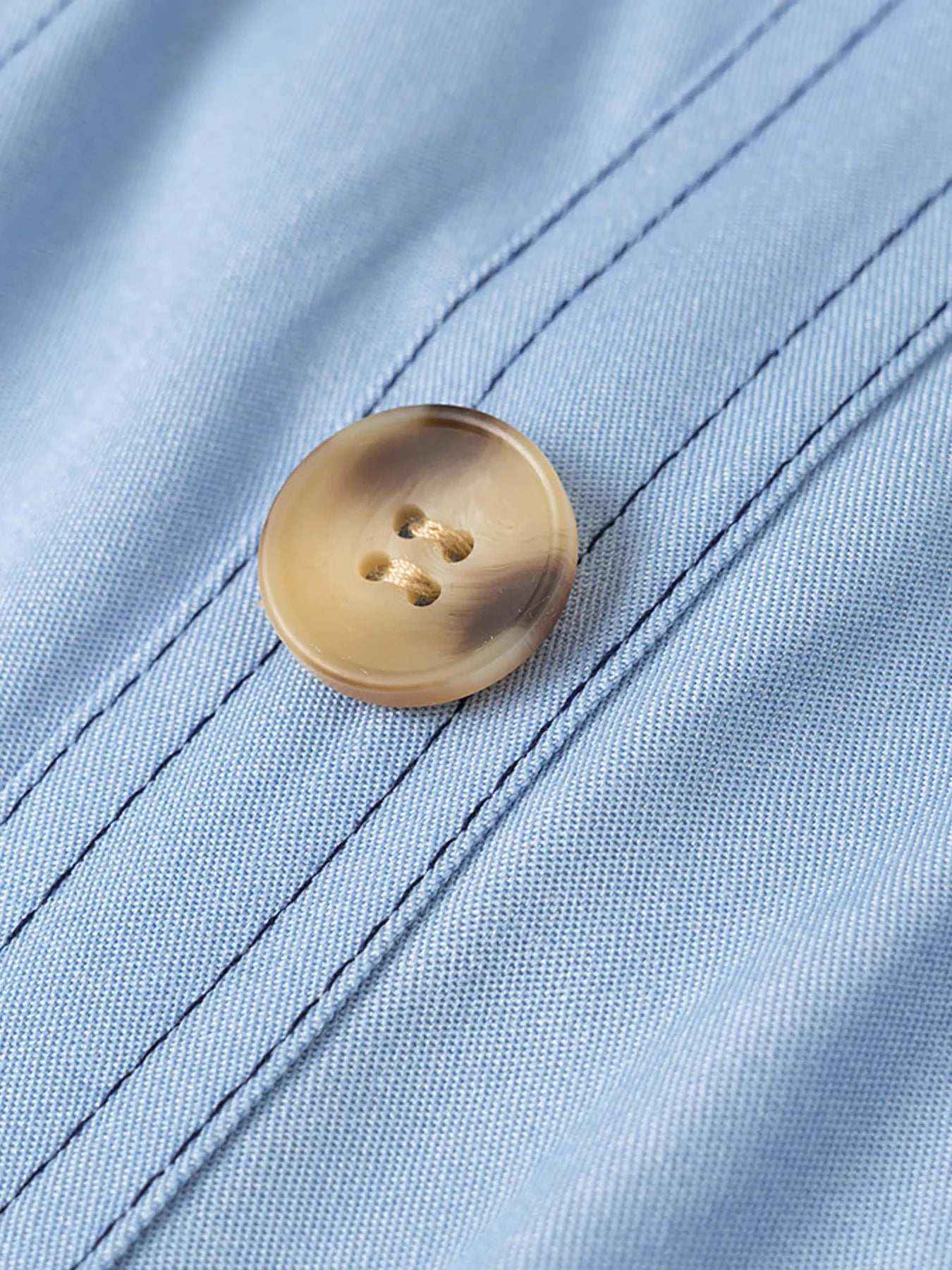 Light Blue Buttoned Wide Strap Sweetheart Neck Denim Midi Dress Vintage Inspired Pocketed, Summer Casual Travel-Ready