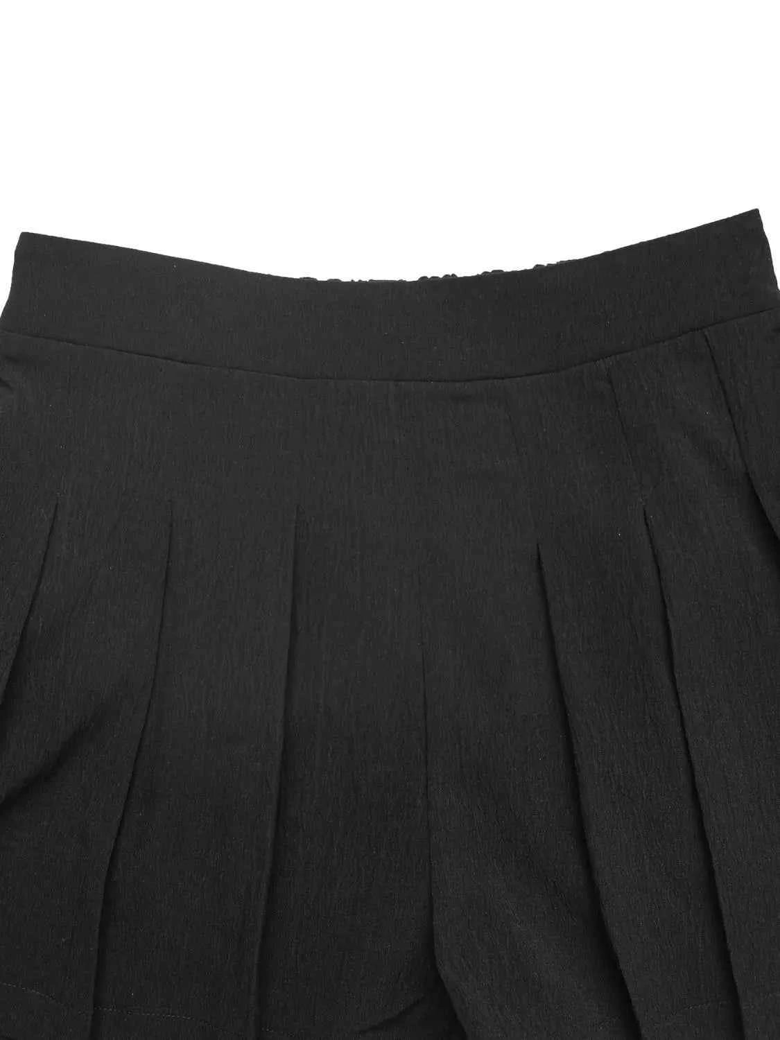 Women’s Pleated Shorts with Pockets – Casual High-Waist Flowy Summer Shorts