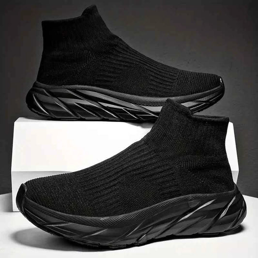 Stonehenge Men's Lightweight Knit Running Shoes - Breathable Slip-On Sneakers for Walking and Training