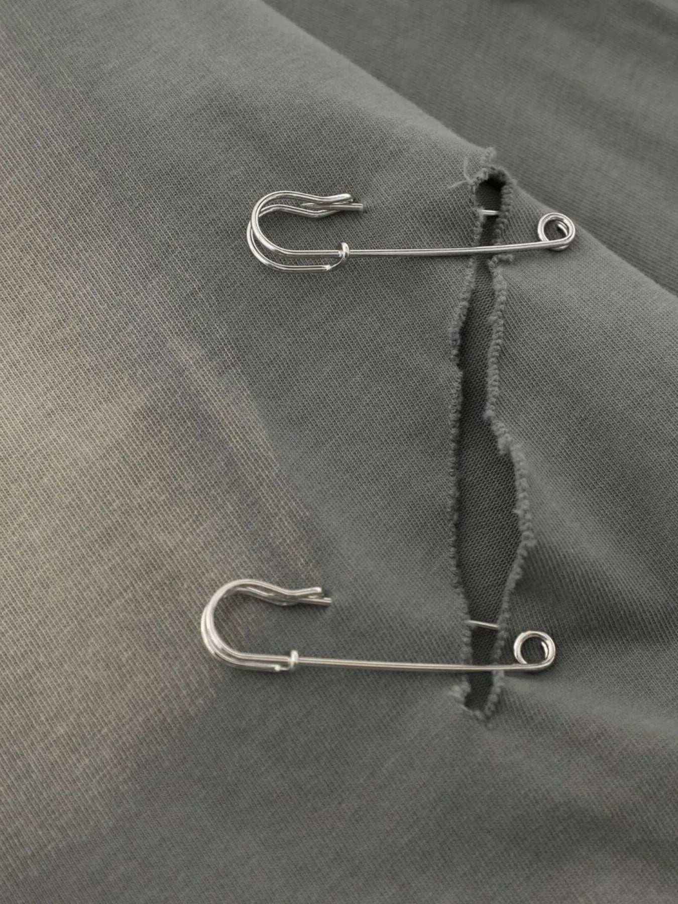 Men’s Distressed Long Sleeve T-Shirt – Oversized Streetwear Round Neck Top