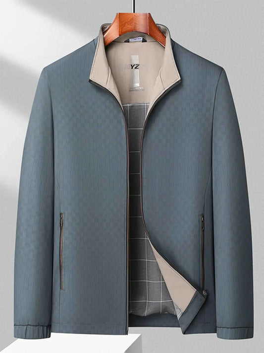 Men’s Plus Size Zip Up Long Sleeve Jacket – Casual Lightweight Outerwear with Pockets