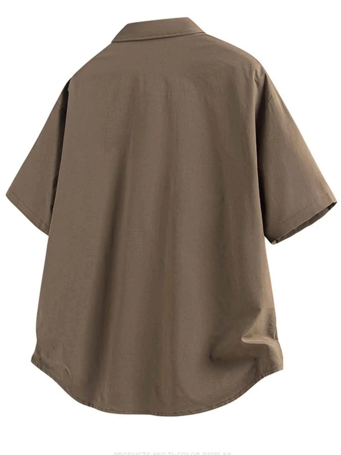 Men's Full Size Snap Down Short Sleeve Shirt Plus Size