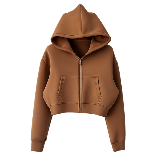 Cropped Zip Hoodie — Signature Edition