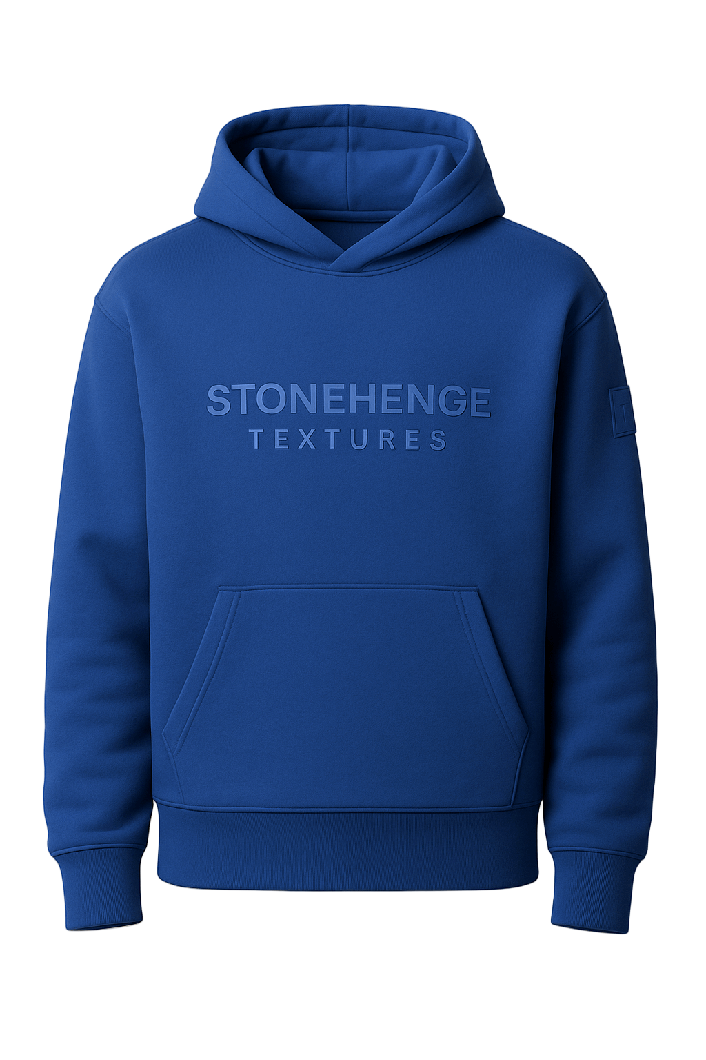 Stonehenge Textures Royal Blue Premium Hoodie Minimalist Luxury Unisex Streetwear