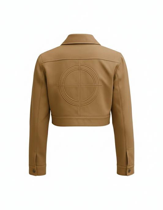 Stonehenge Textures™ Cropped Zip Jacket