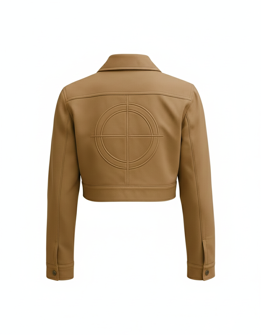 Stonehenge Textures™ Cropped Zip Jacket