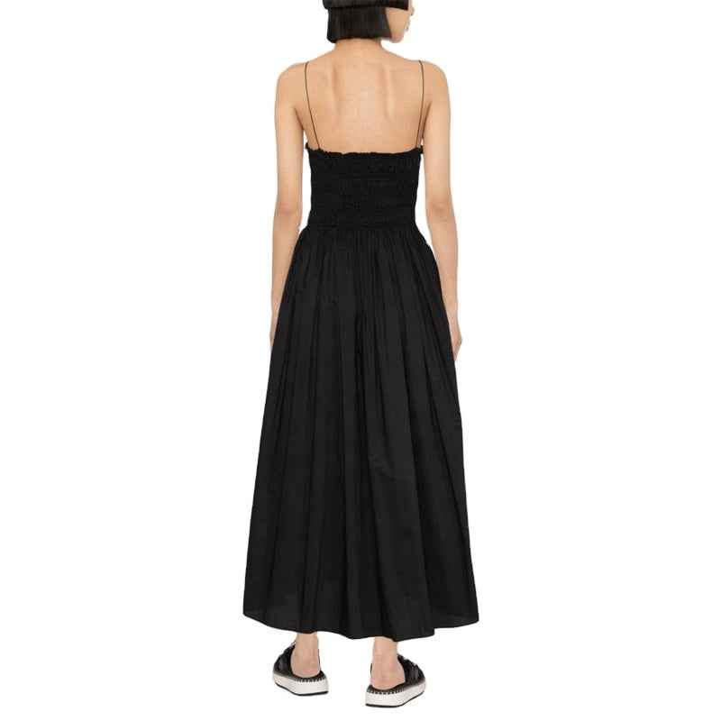 Stonehenge textures timeless silhouette meets tactile elegance Sleeveless A-line midi dress