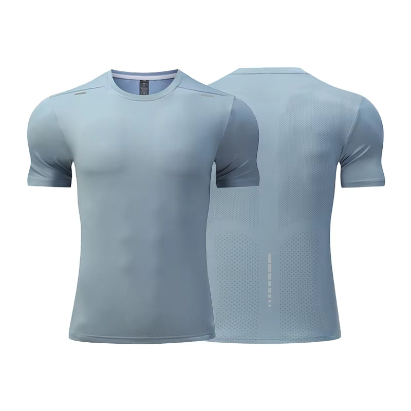 Men’s Quick-Drying Gym Shirt & Joggers Set Compression Fit Customizable Sublimation Wear - Stonehenge Texture