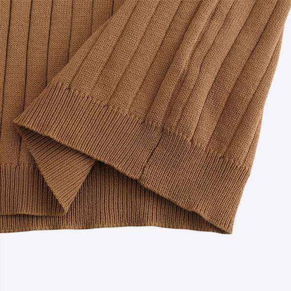 Custom Jacquard Knit Vintage sleeveless Polo Sweater Menswear Capsule