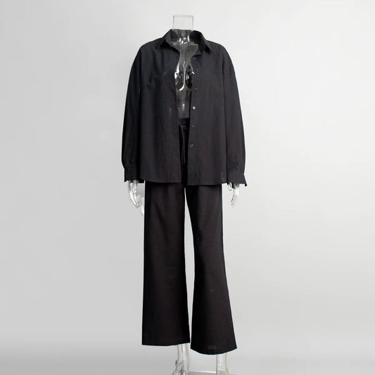 Stonehenge Texture Breathable Textured Cotton Co-Ord Set for Timeless Summer Styling - Stonehenge Texture