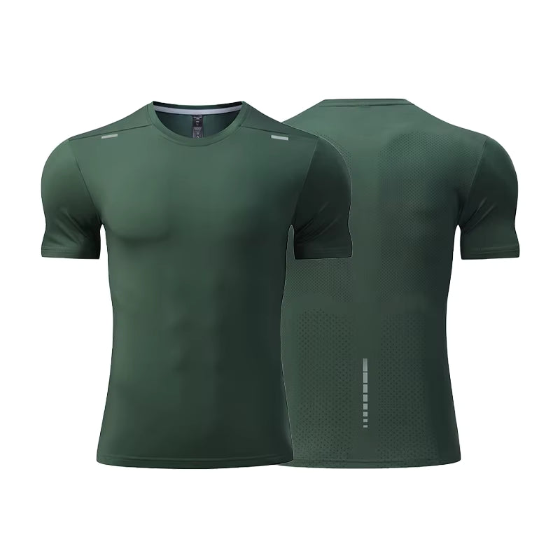 Men’s Quick-Drying Gym Shirt & Joggers Set Compression Fit Customizable Sublimation Wear - Stonehenge Texture