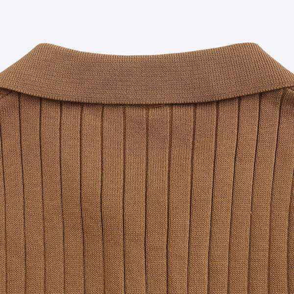 Custom Jacquard Knit Vintage sleeveless Polo Sweater Menswear Capsule