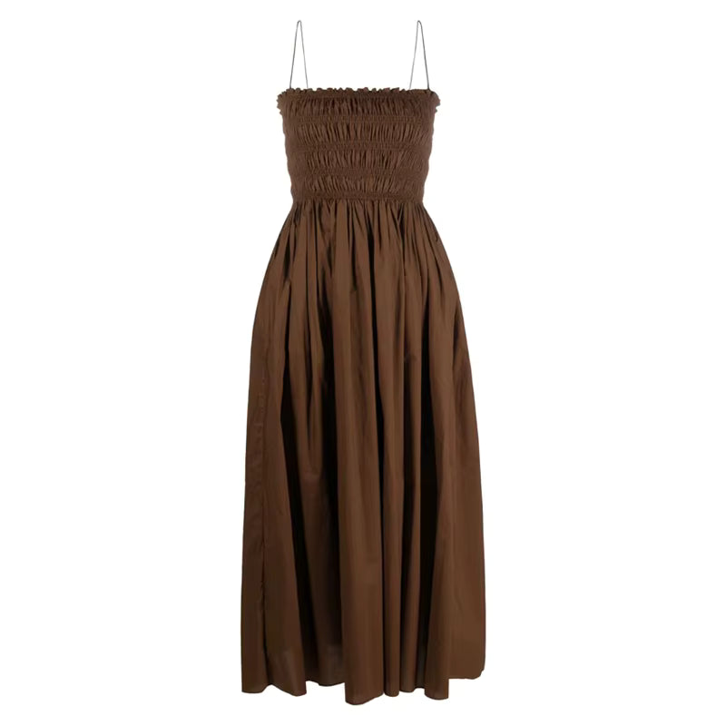 Stonehenge textures timeless silhouette meets tactile elegance Sleeveless A-line midi dress - Stonehenge Texture
