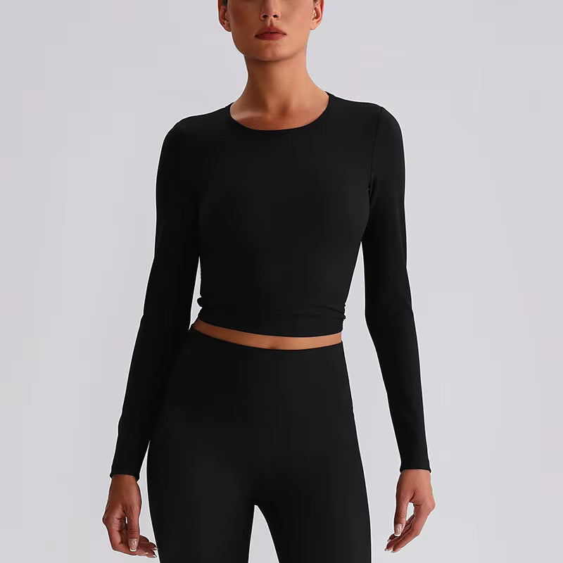 High-Stretch Ribbed Plus Size Active Top – Breathable & Contouring - Stonehenge Texture