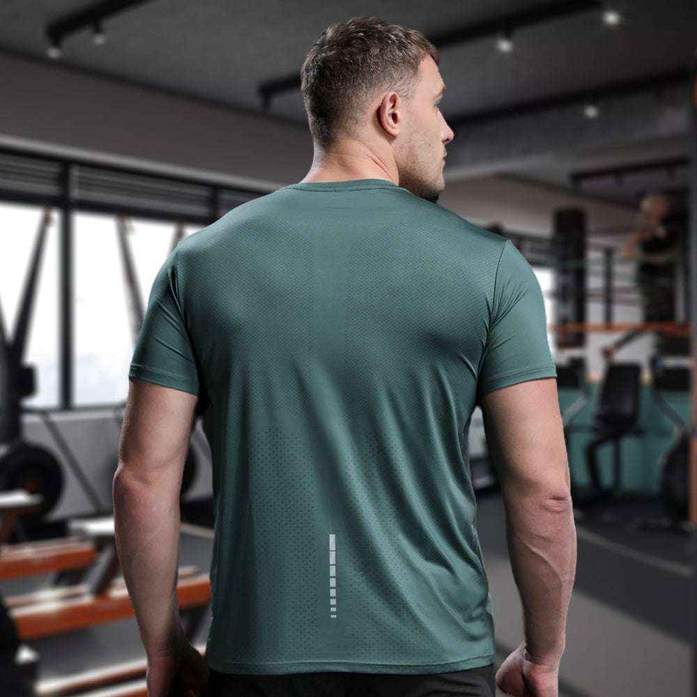 Men’s Quick-Drying Gym Shirt & Joggers Set Compression Fit Customizable Sublimation Wear