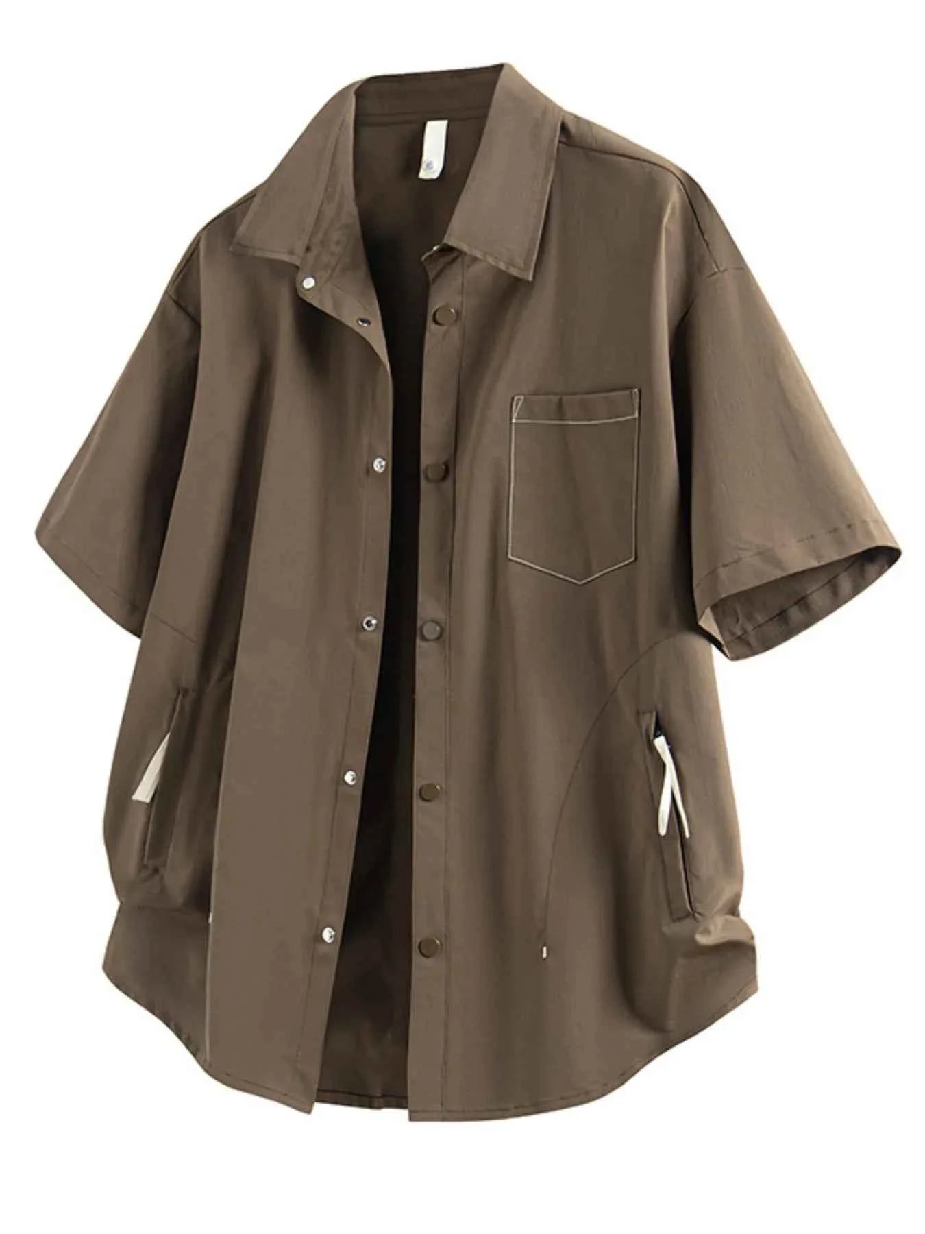 Men's Full Size Snap Down Short Sleeve Shirt Plus Size