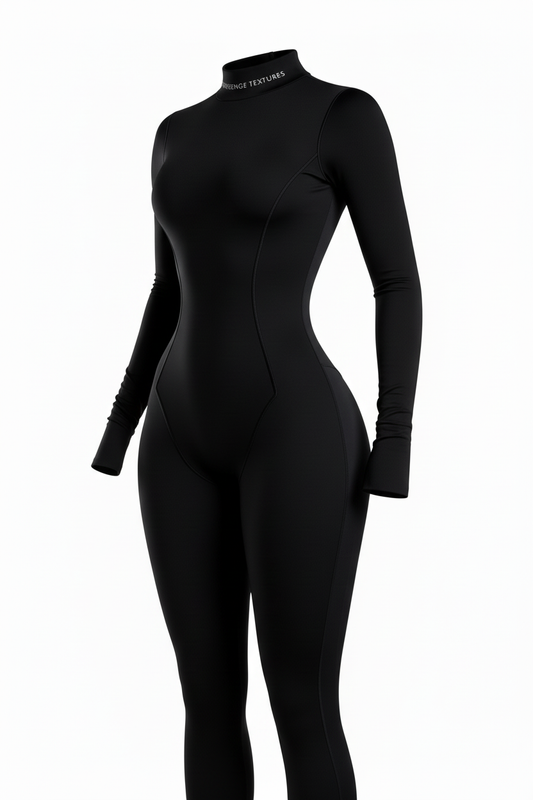 Black Performance Bodysuit Angle View