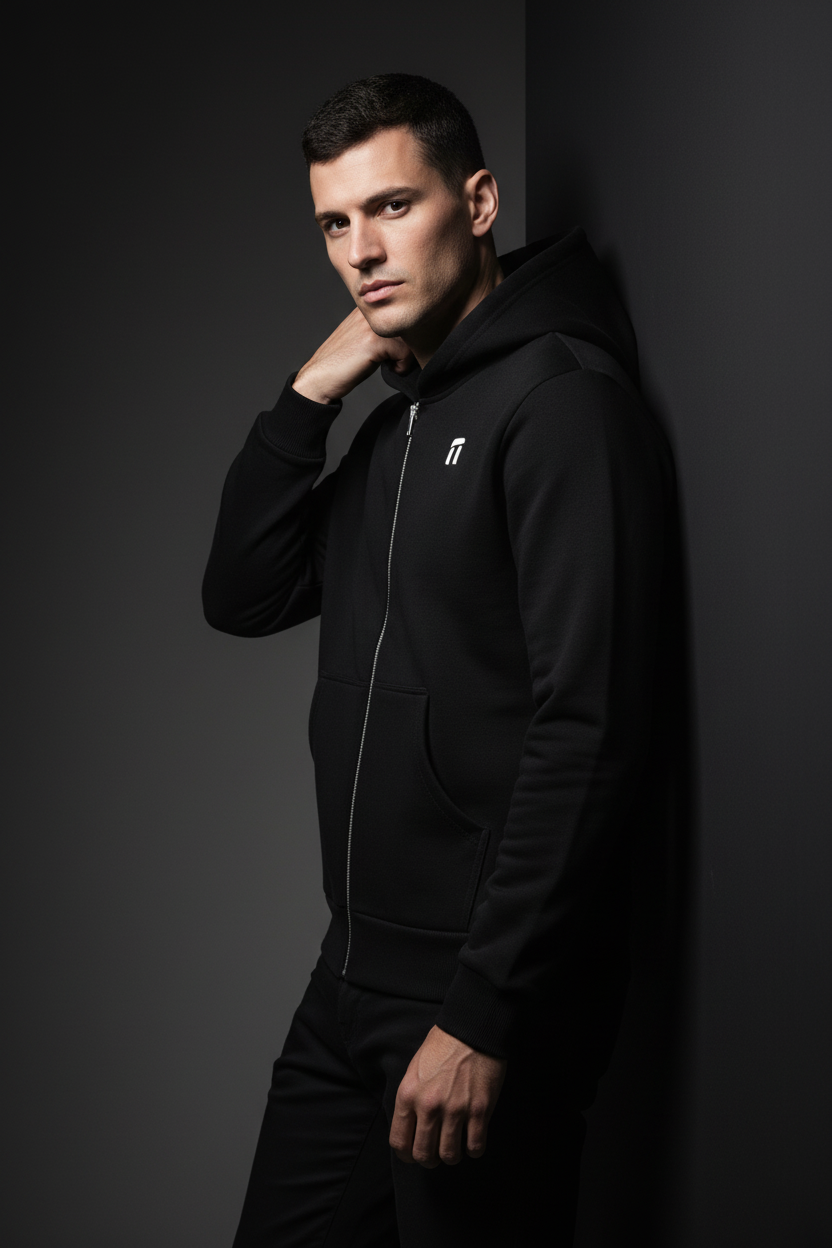 Cinematic fashion photograph with third pose variation