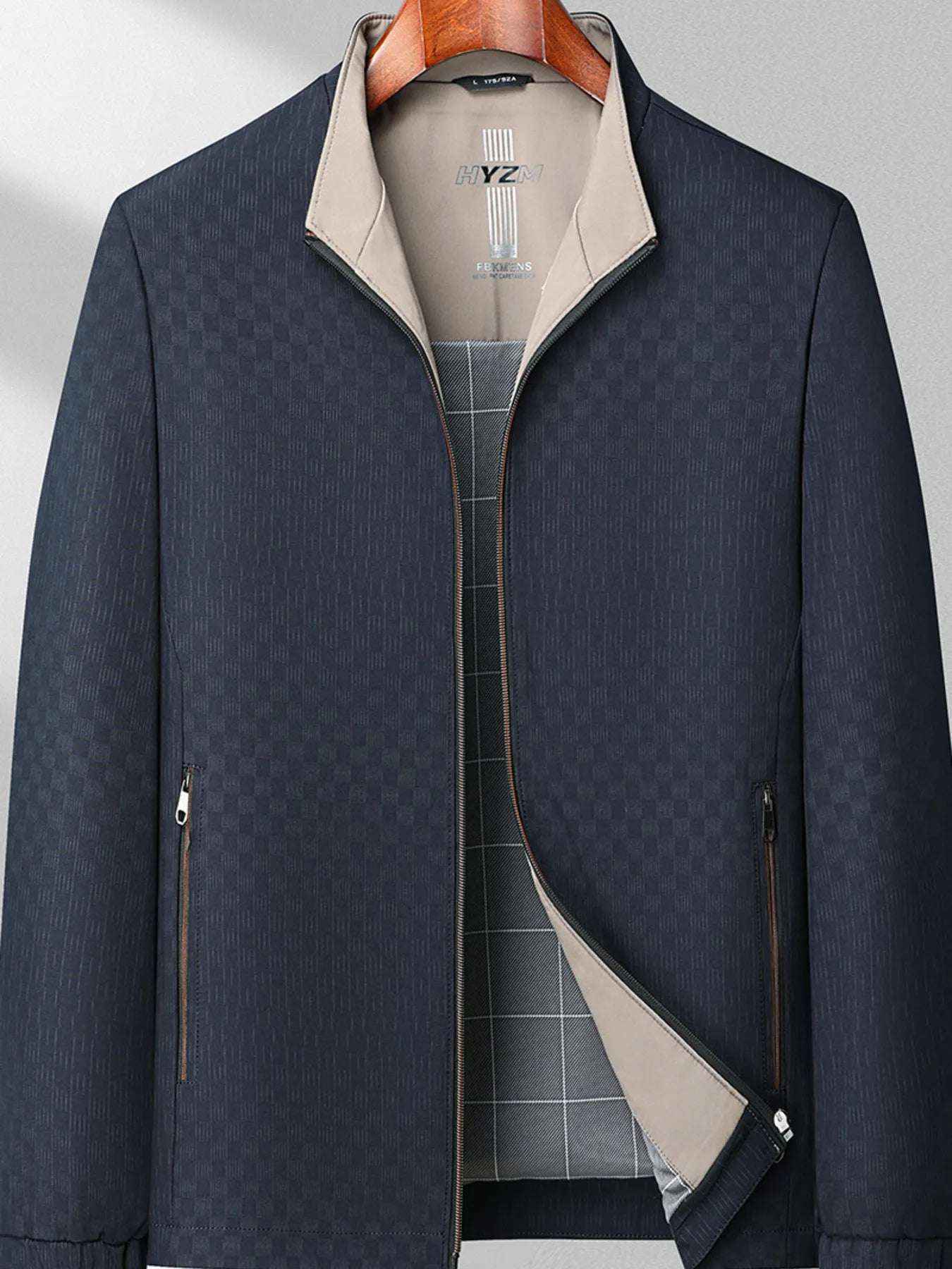 Men’s Plus Size Zip Up Long Sleeve Jacket – Casual Lightweight Outerwear with Pockets