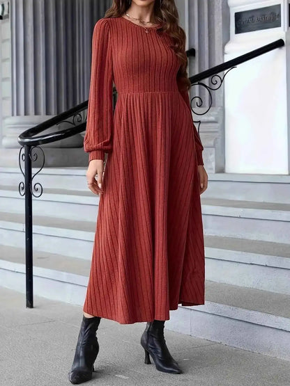 Ribbed Long Sleeve Sweater Dress