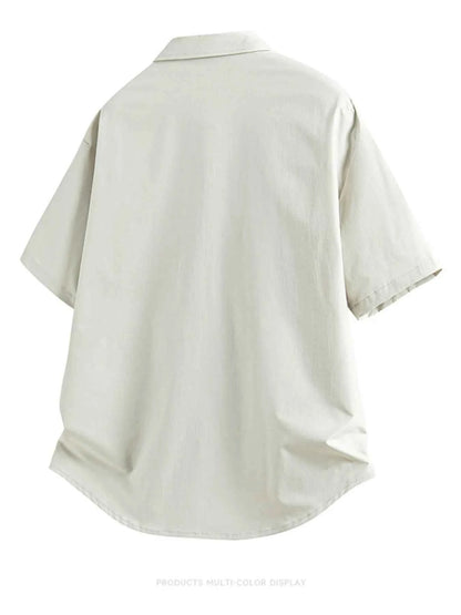 Men's Full Size Snap Down Short Sleeve Shirt Plus Size