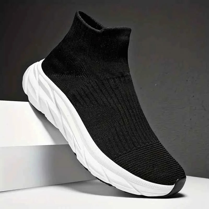Stonehenge Men's Lightweight Knit Running Shoes - Breathable Slip-On Sneakers for Walking and Training