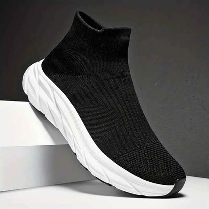 Stonehenge Men's Lightweight Knit Running Shoes - Breathable Slip-On Sneakers for Walking and Training