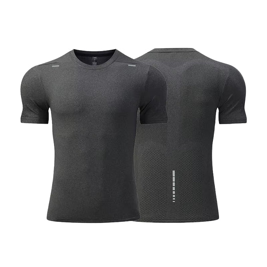 Men’s Quick-Drying Gym Shirt & Joggers Set Compression Fit Customizable Sublimation Wear - Stonehenge Texture