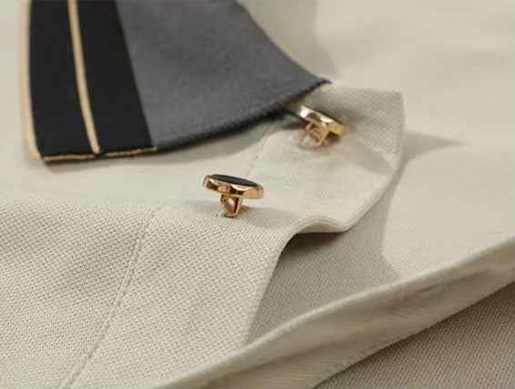 Stonehenge Textures Breathable Cotton Polo Shirt – Luxury Reverse Collar Summer Top
