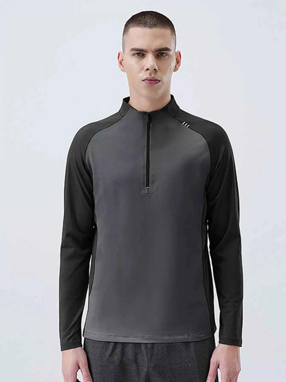 Men's Plus Size Long Sleeve Quick-Dry Active T-Shirt