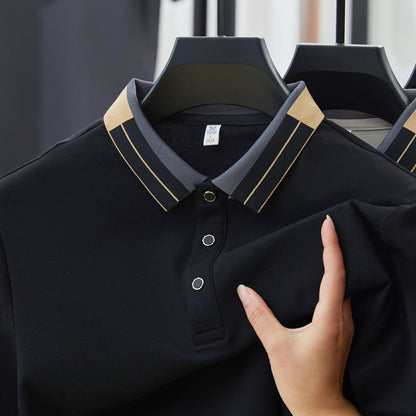 Stonehenge Textures Breathable Cotton Polo Shirt Luxury Reverse Collar Summer Top