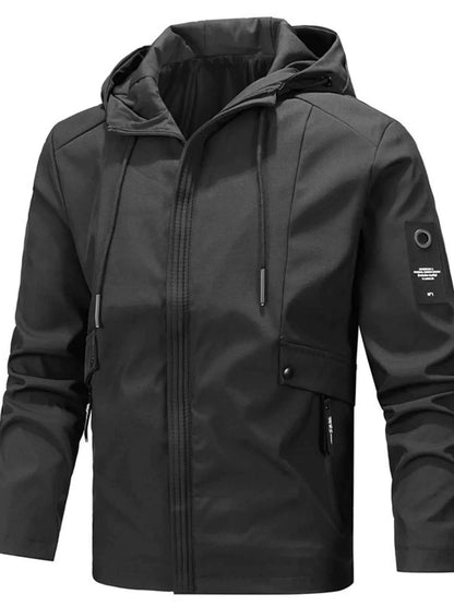 Men's Plus Size Hooded Windproof Casual Jacket