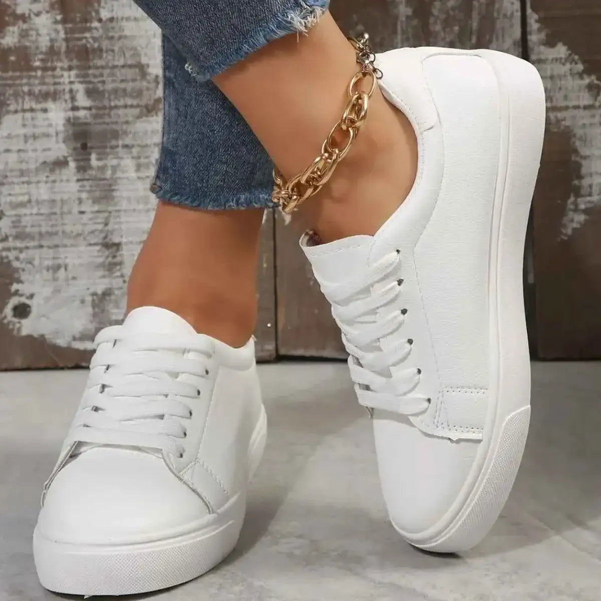 Round Toe Platform Sneakers