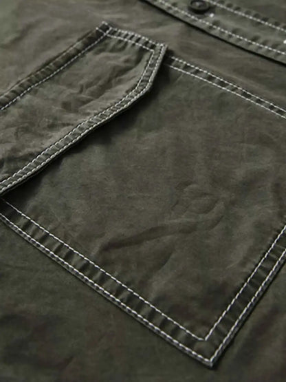 Men's Plus Size Button Up Short Sleeve Shirt