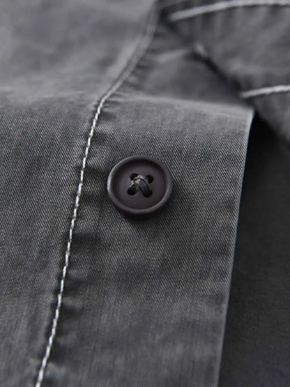 Men's Plus Size Button Up Short Sleeve Shirt