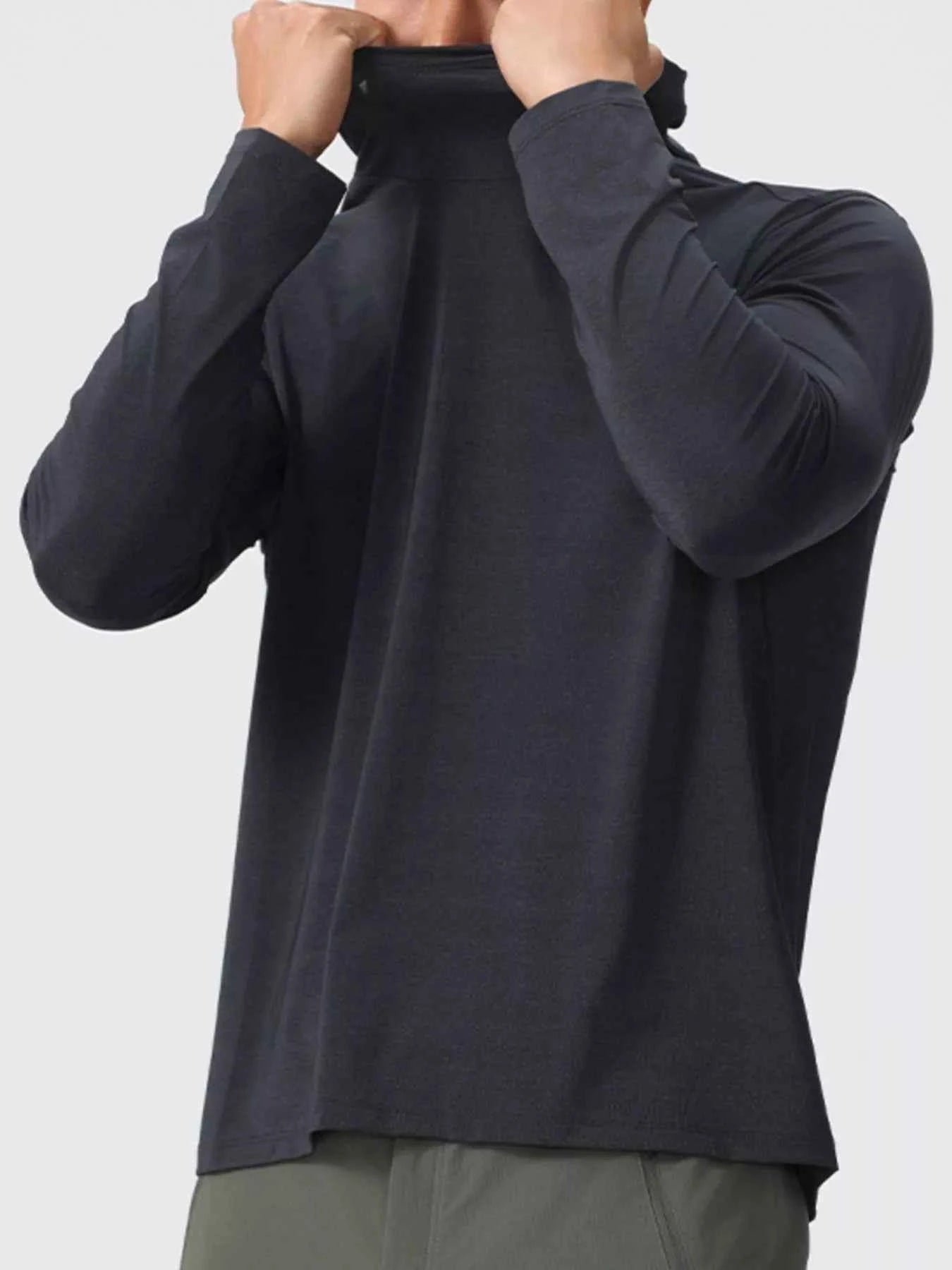 Men's Solid Color Long Sleeve Hoodie