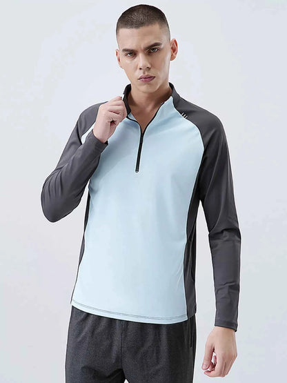 Men's Plus Size Long Sleeve Quick-Dry Active T-Shirt