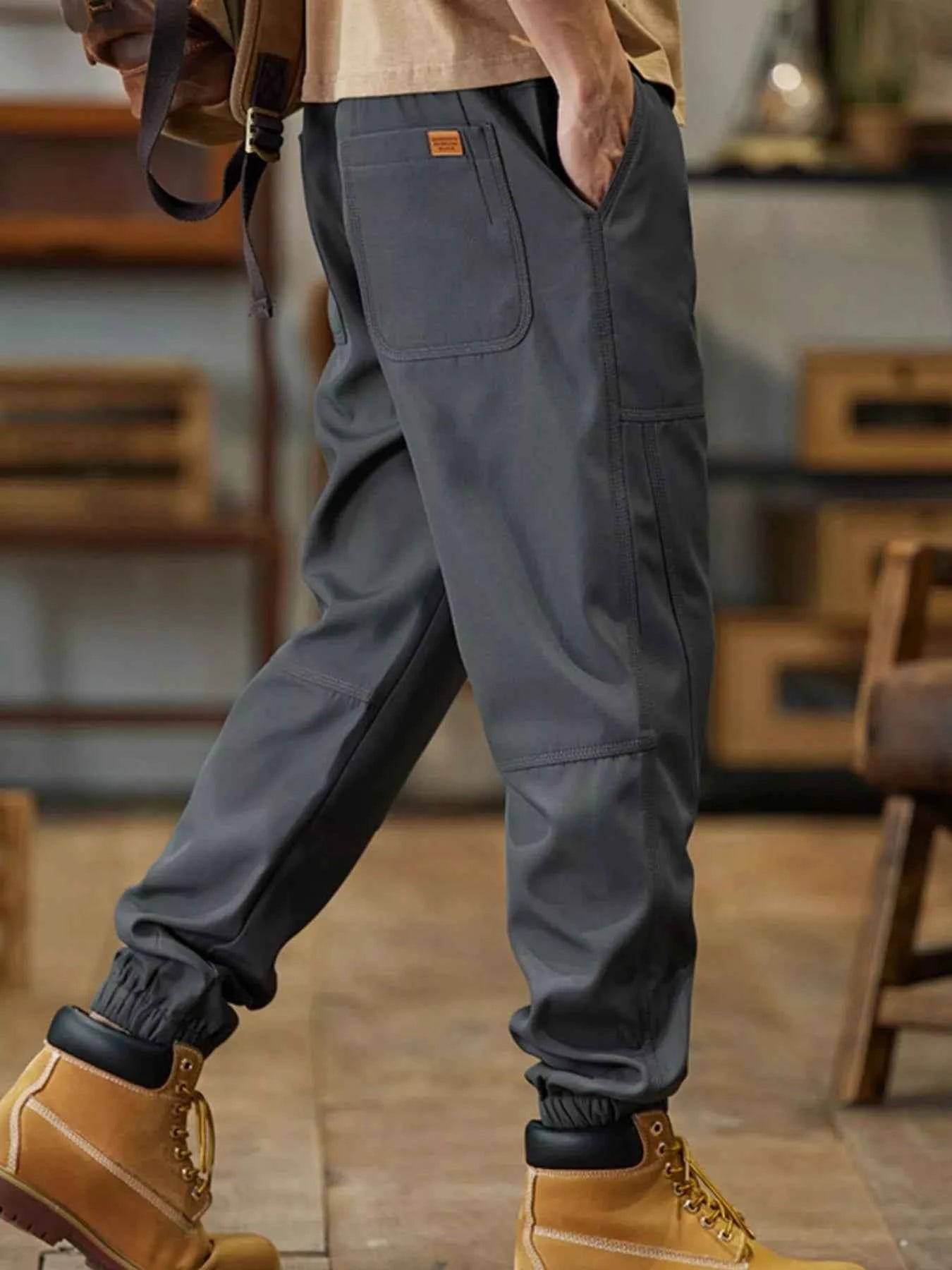 Men's Plus Size Elastic Waist Joggers