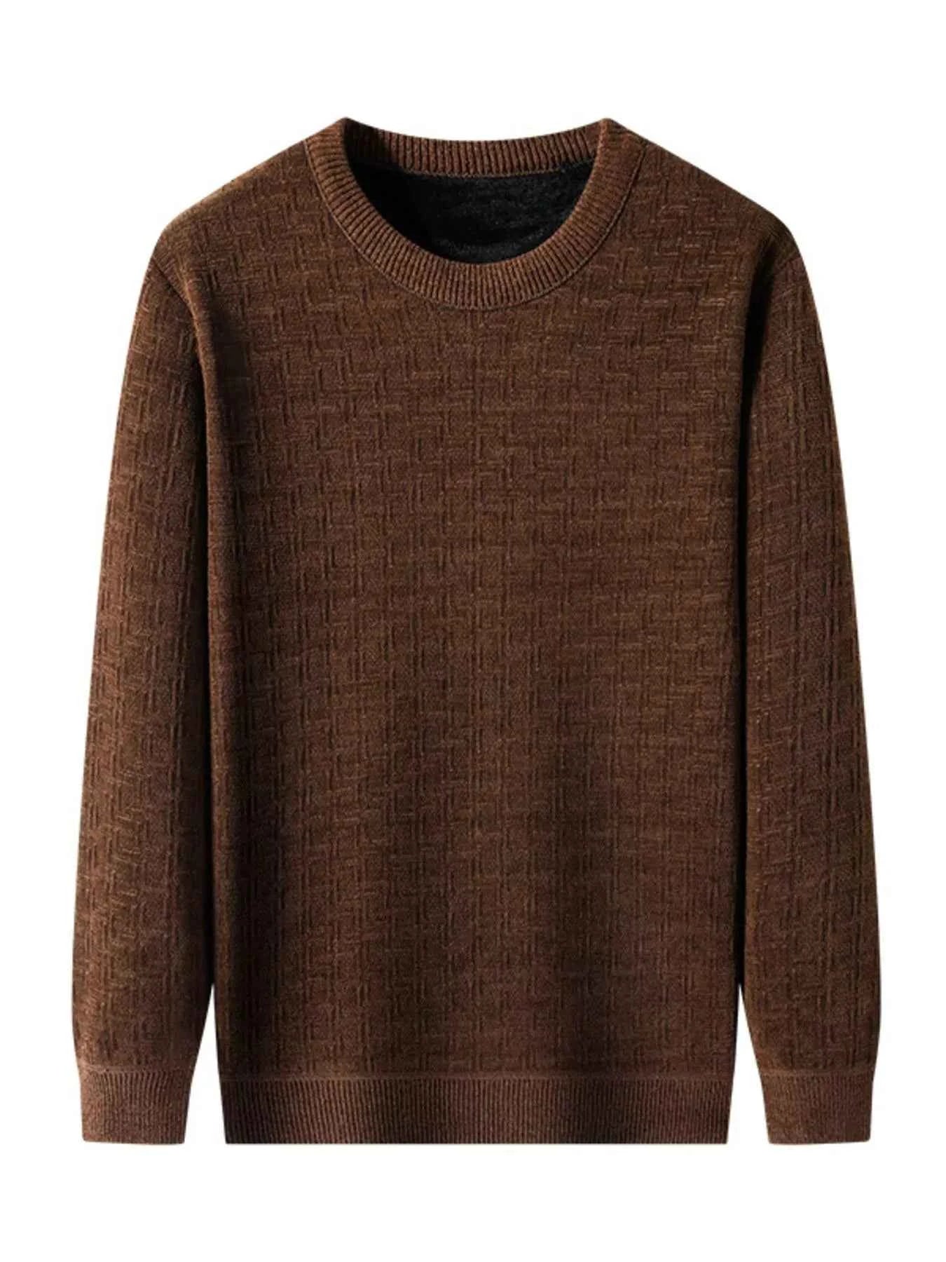 Men's Plus Size Round Neck Long Sleeve Knit Top