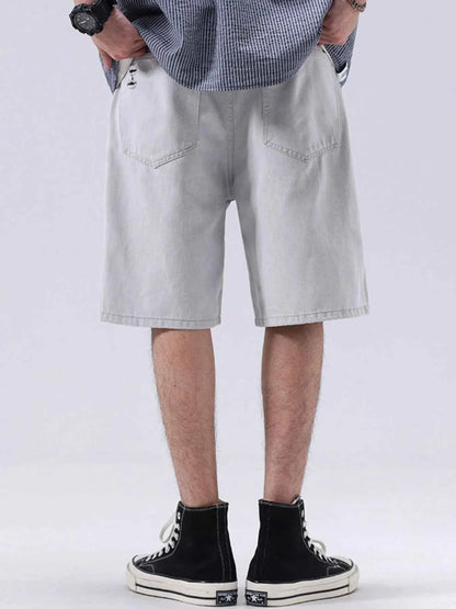 Men's Distressed Loose Fit Denim Shorts
