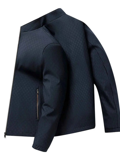 Men’s Plus Size Zip Up Long Sleeve Jacket – Casual Lightweight Outerwear with Pockets