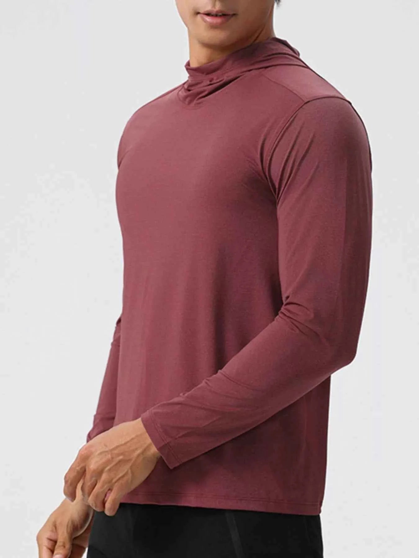Men's Solid Color Long Sleeve Hoodie