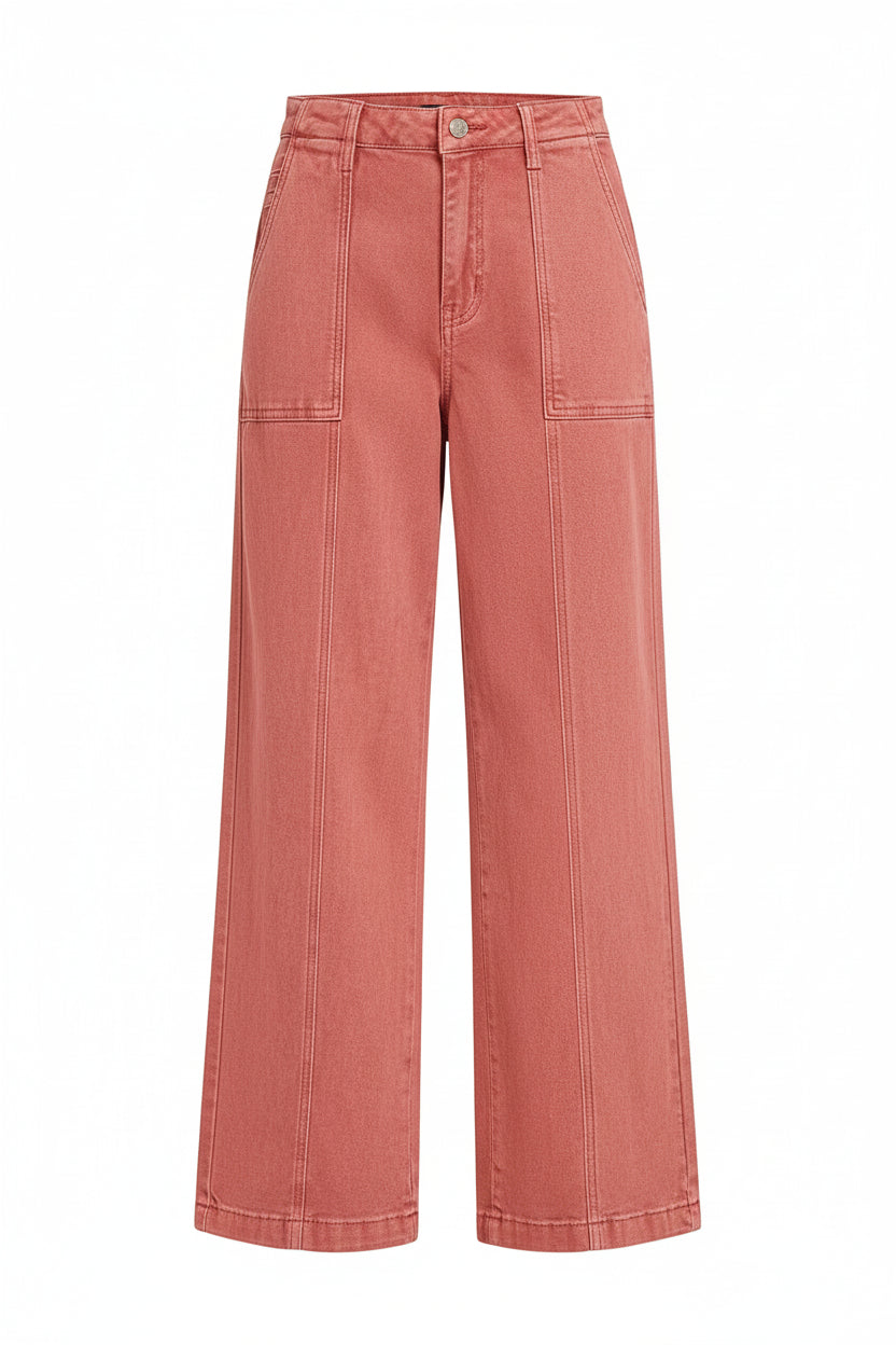 Zenana Straight Leg Utility Pocket Jeans