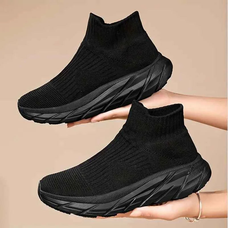 Stonehenge Men's Lightweight Knit Running Shoes - Breathable Slip-On Sneakers for Walking and Training