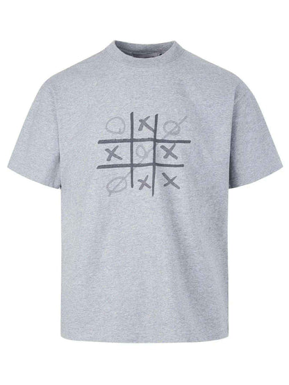 Men's Gaming Tic Tac Toe Graphic Round Neck T-Shirt