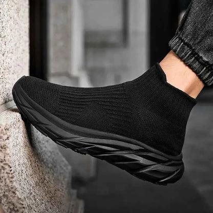 Stonehenge Men's Lightweight Knit Running Shoes - Breathable Slip-On Sneakers for Walking and Training