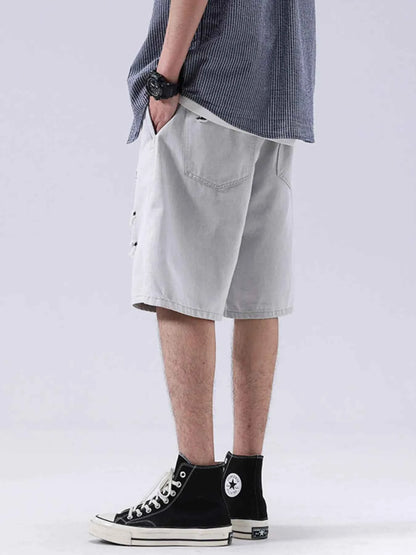 Men's Distressed Loose Fit Denim Shorts