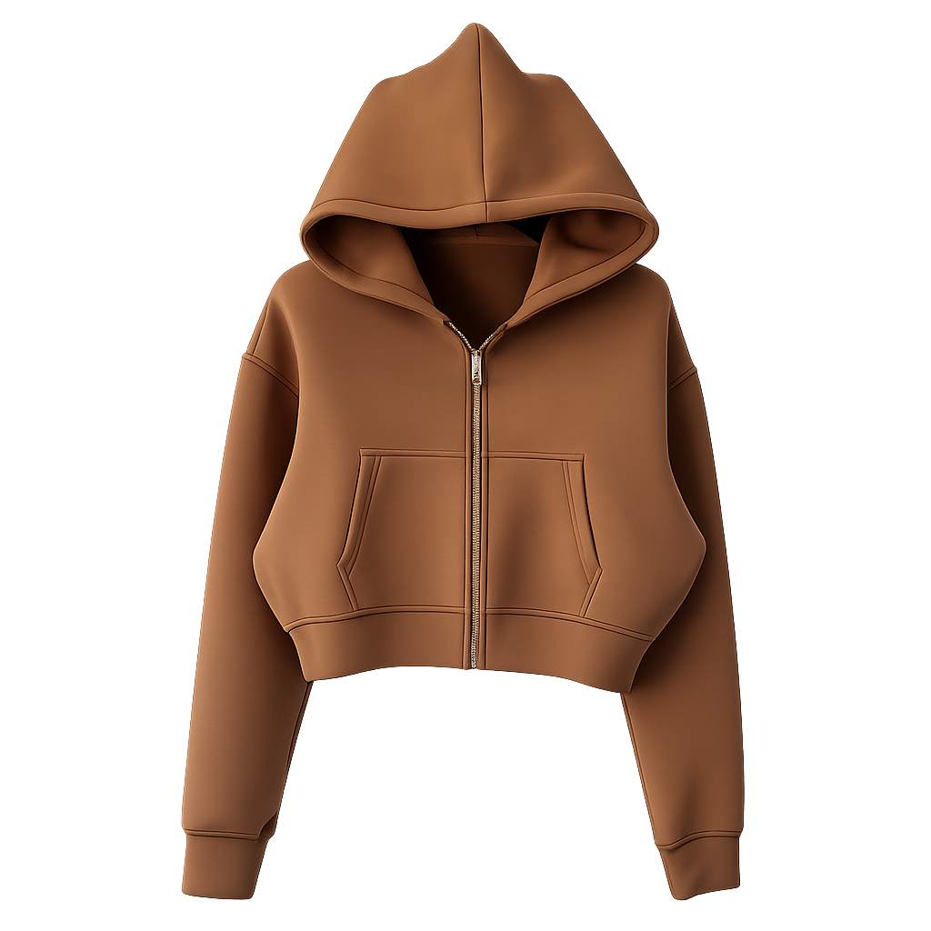Cropped Zip Hoodie — Signature Edition